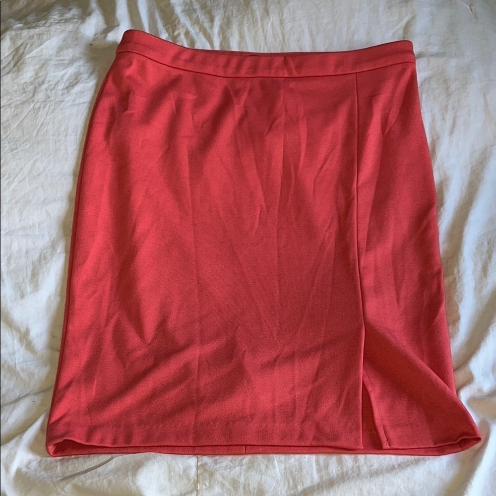 The Limited - Pink Knee-Length Pencil Skirt with Slit